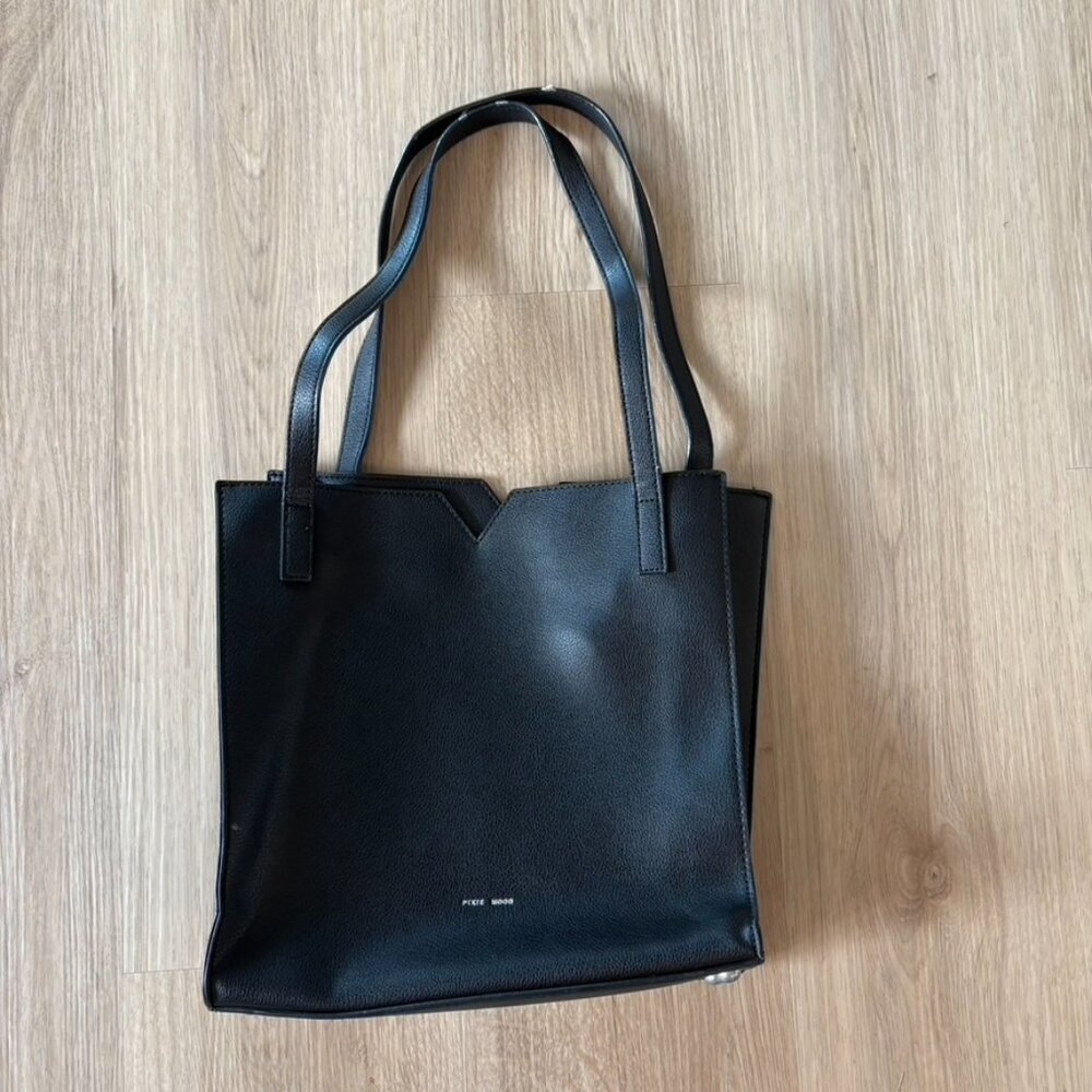 Pixie Mood Tote Bag Zip Closure Black - image 1
